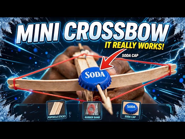Easy DIY Rubber Band Crossbow Project 🏹 | Step-by-Step Guide 🚀