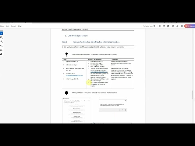 Getting Started with AnalyzerPro XD - 2.  Offline Registration