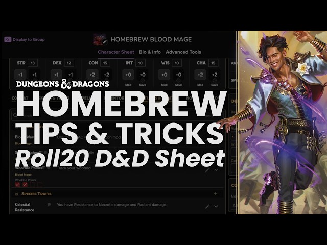 How to homebrew ANYTHING on Roll20's D&D Sheet | DM Tutorial