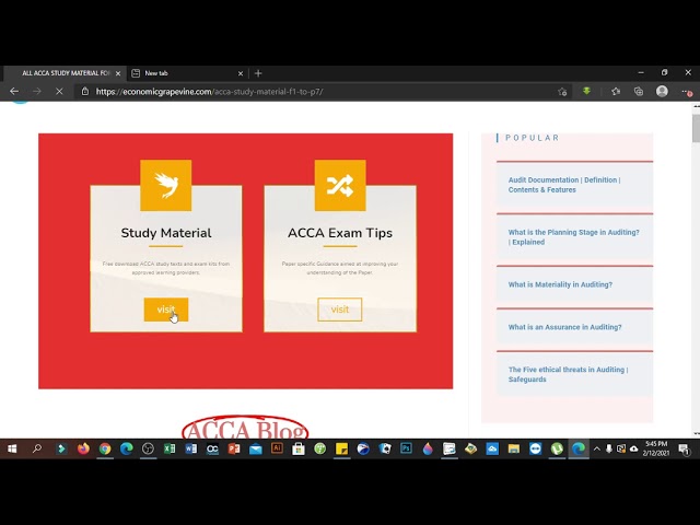 Download Free ACCA Books, Short Notes, Exam Kits [ACCA Study Material]