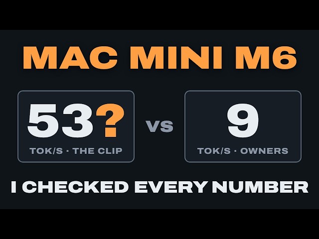Mac Mini M6 for Local AI: 53 Tokens a Second? I Checked Every Number