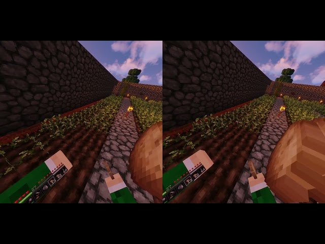 [3D] Vivecraft 1.18 Real-Time (Minecraft VR) Gameplay with Shaders - Part 1