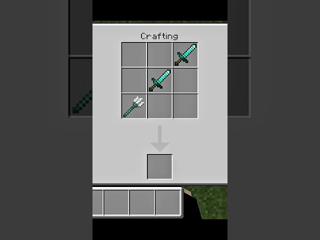 Minecraft me Craft a Trident sword #minecraft #mcpe #shorts