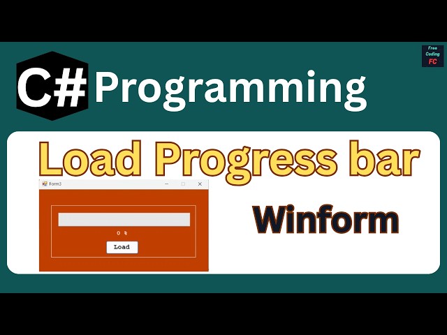 How to use Progress Bar in  C# WinForms