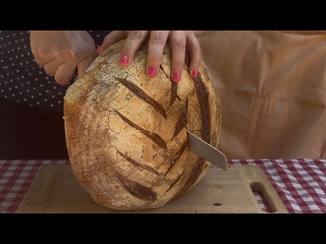 Traditional smoked  cheese with bread, from Hungary, No talk ASMR