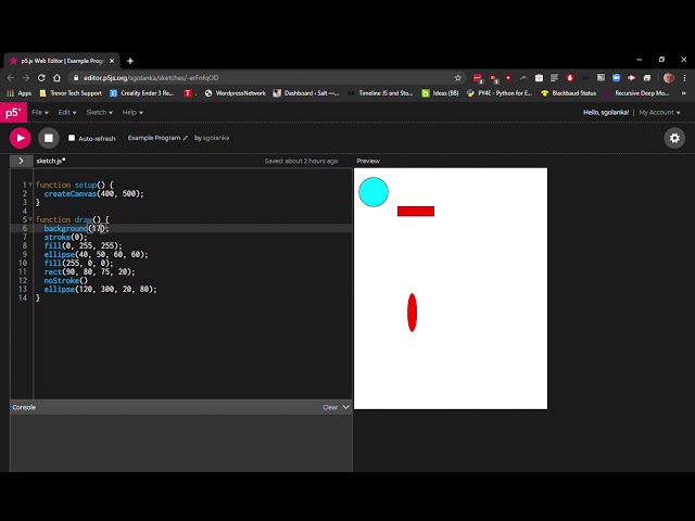 p5 js Web Editor  Pixels and Color