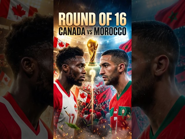 🔥 FIFA World Cup 2026 | Canada 🇨🇦 vs Morocco 🇲🇦 | Round of 16 Preview ⚽ Who Will Advance? #worldcup