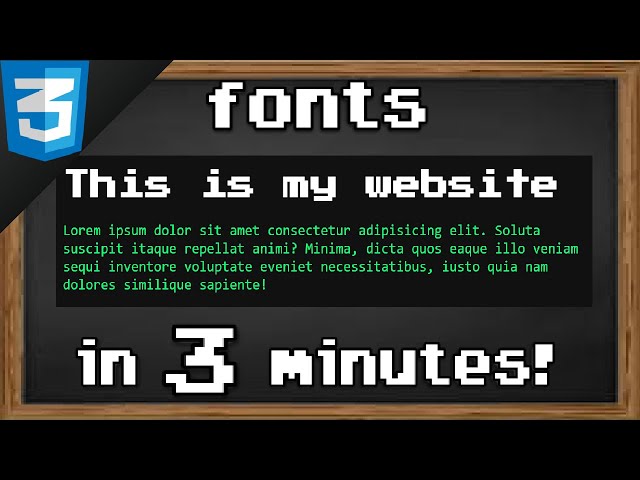 Learn CSS fonts in 3 minutes 🆒