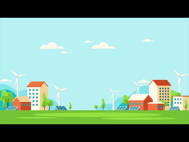 4K Animated cartoon background landscape l Free city cartoon background video l loop animation