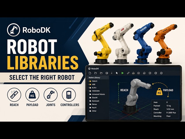 RoboDK Robot Libraries: How to Select the Right Industrial Robot for Your Application