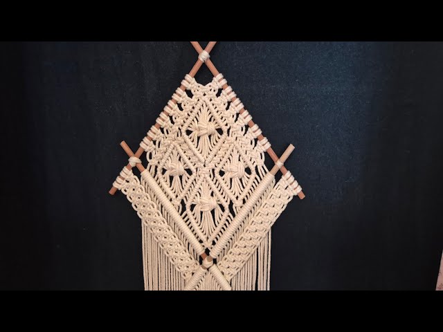 Macramé wall hanging design #macrametutorial #macrame #tutorial #diy #handmade  #diymacrametutorial