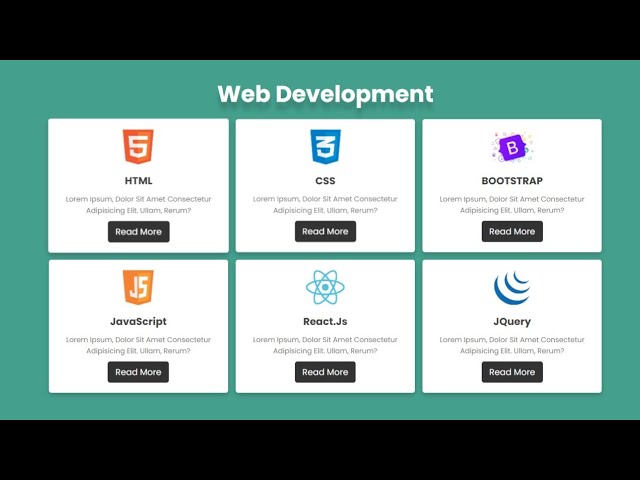 How to create Responsive Services Box with HTML and CSS