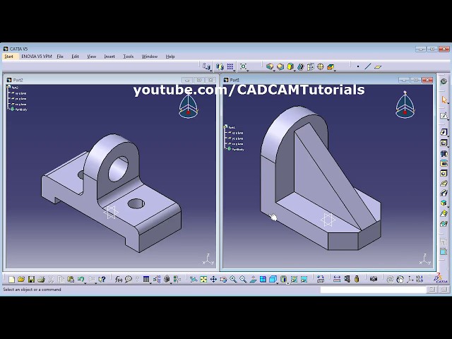 CATIA Training Course Exercises for Beginners - 5 | CATIA Exercises with Solutions