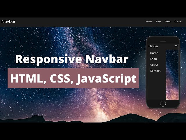 How to Create a Mobile Responsive Navbar in HTML, CSS, & Javascript (For Beginners)
