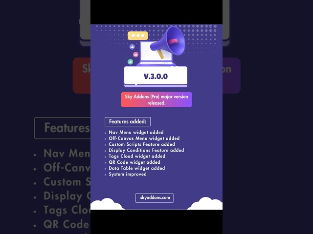 Sky Elementor Addons Pro 3.0.0 - Major Update Release