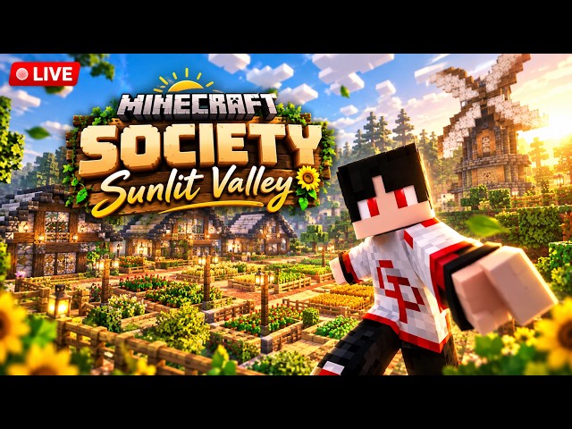 🔴 Minecraft Society: Sunlit Valley Modpack | A NEW Life Begins... 🌻 | Guruji Plays