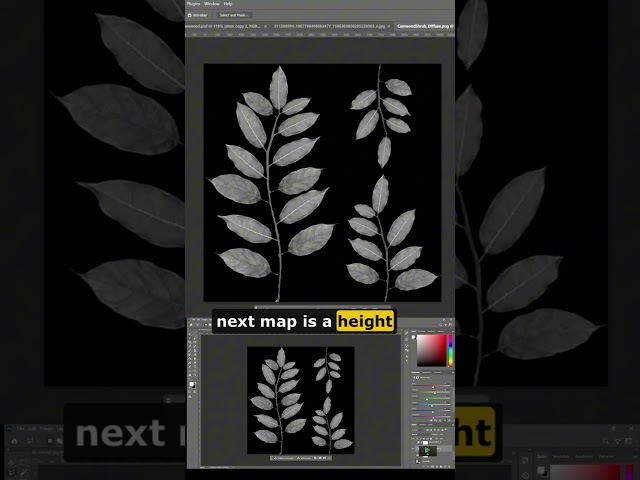 How to make realistic game-ready foliage #3dgamedevelopment #photoshop #tutorial