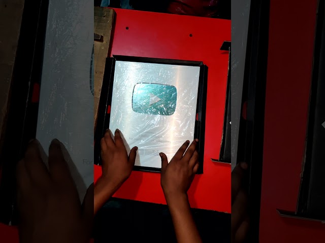 unboxing silver play button #short