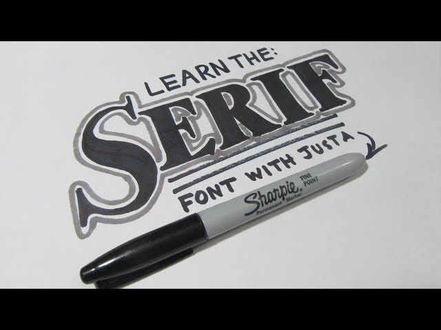 How to do Lettering with a Sharpie Tutorial: Uppercase Serif (Full Alphabet)