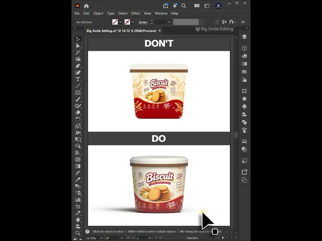 Illustrator Tips – How to Easily Create a Plastic Biscuit Tub Mockup!
