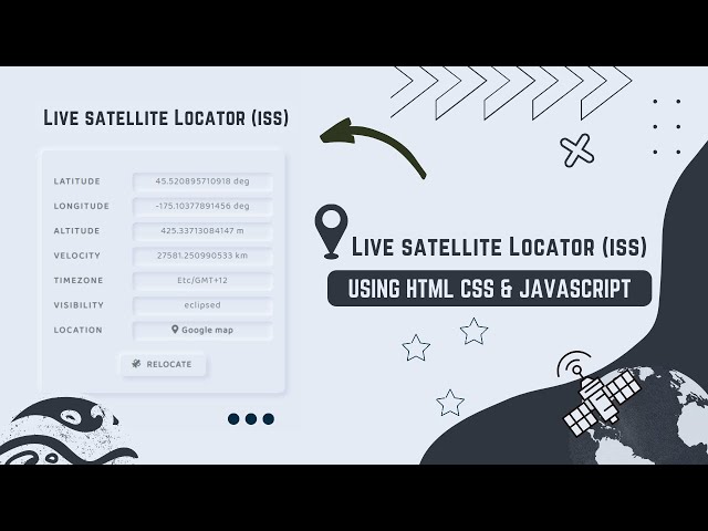 Neumorphism & the ISS: Live Satellite Locator | Source code