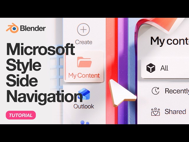 Microsoft Style Side Navigation - Tutorial! – Blender 3D