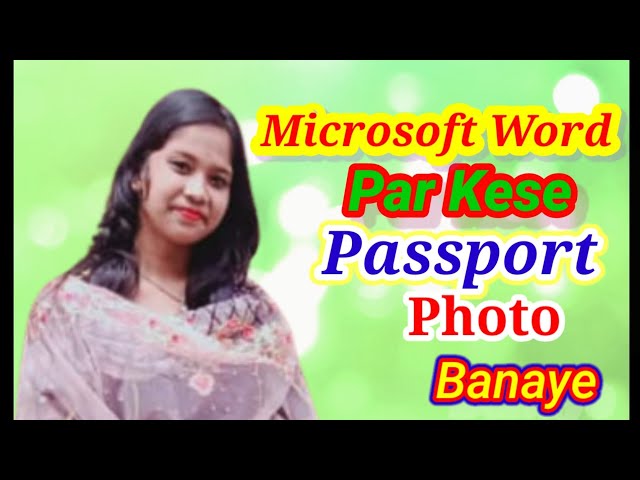 How To Create Passport Size Photo In MS Word@RomeoMostiMedia