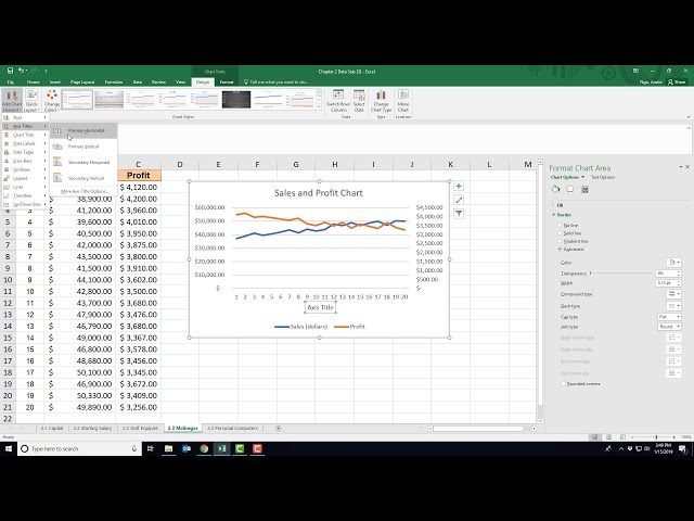 2.3 Excel Tutorial Line Chart and Scatter Diagram