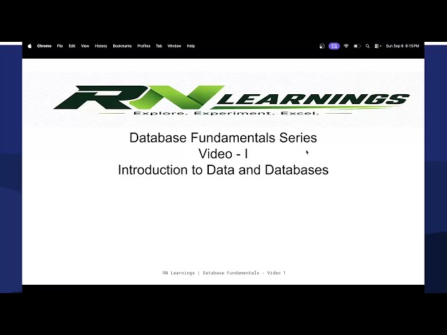 Introduction to Data and Databases