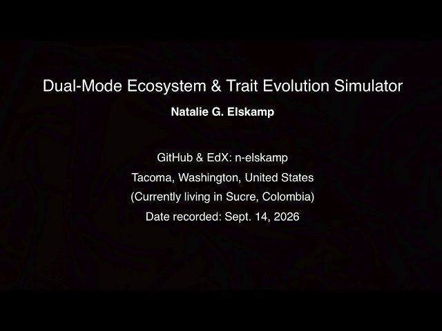 CS50x Final Project - Ecosystem & Trait Evolution Simulator