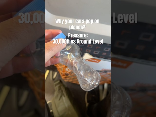 Ever wondered why your ears pop on a plane? It’s all about AIR PRESSURE. #flight #airplane