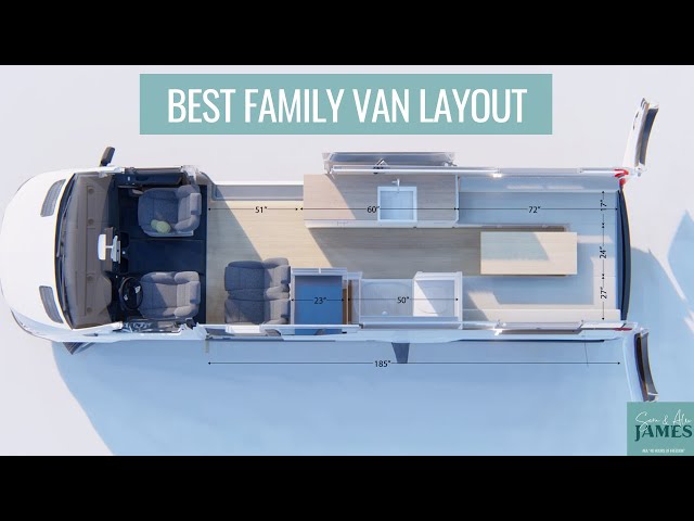 BEST FAMILY VAN LAYOUT | how to design a van conversion for a family to sleep and seat 4