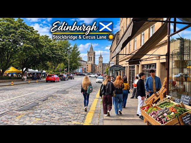 A Sunny Sunday in Edinburgh ☀️🍂 | Water of Leith to Stockbridge & Circus Lane | Scotland 4K