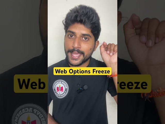 Web Options Freeze