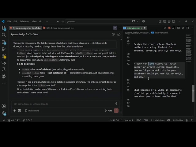Youtube system design Interview Questions
