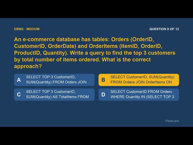 Top 12 DBMS Interview Questions Explained | Placement Prep 2026-27