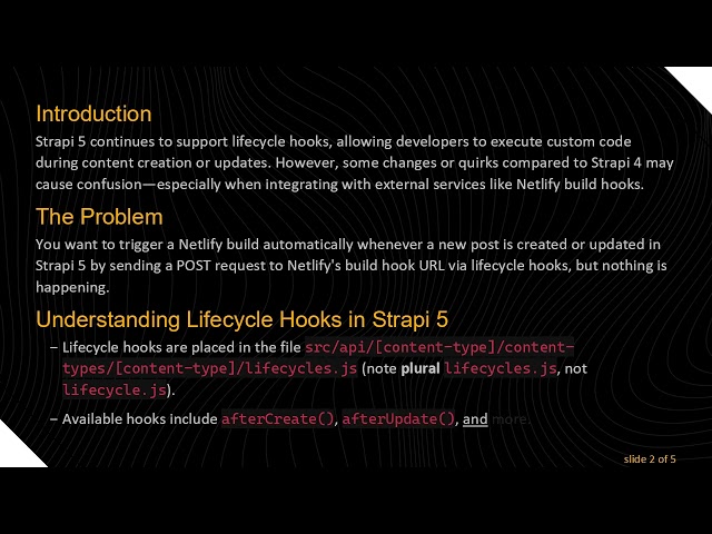 Using Lifecycle Hooks in Strapi 5 to Trigger Netlify Builds