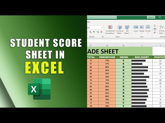 How to Make Student Mark Sheet in Excel