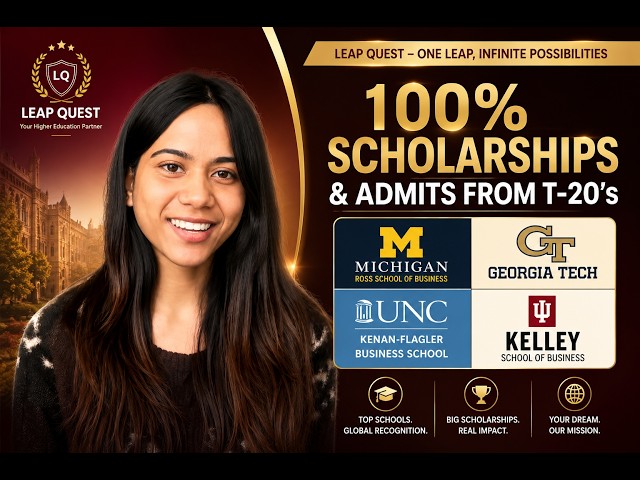 100% Scholarships & Admits from T20's - Ipshita's Leap Quest Success Story