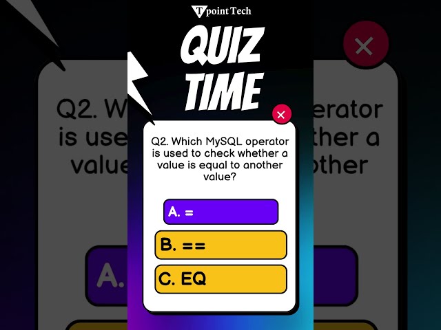 MySQL Quiz | MySQL Practice Questions with Answer | Tpoint Tech