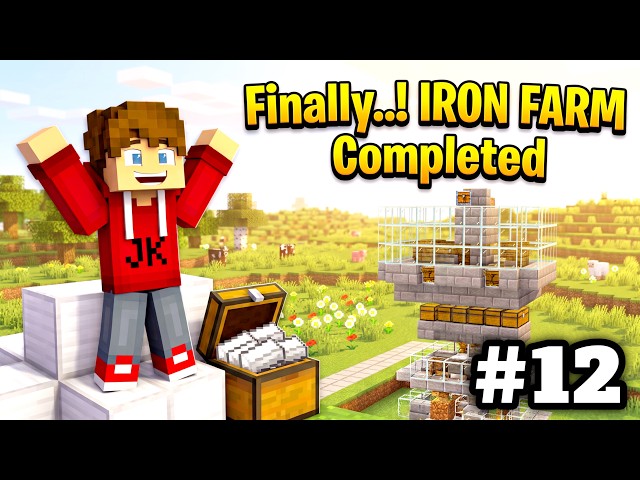 I Finally Automated Iron Farm in Minecraft Hardcore! ⚙️ | Minecraft Hardcore #12 | #minecraft
