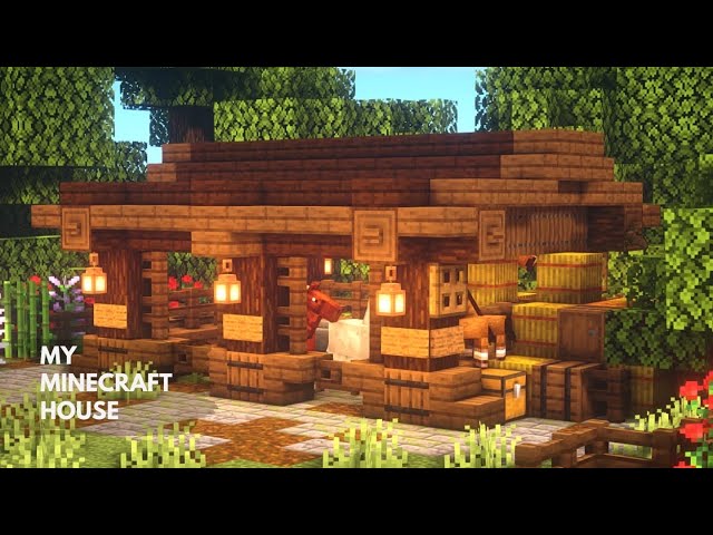 Minecraft: How to Build a simple Horse Stable