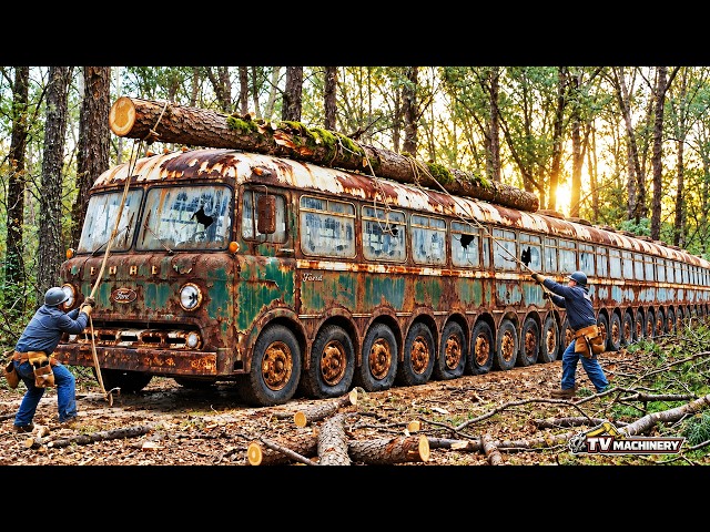 Forgotten in the Forest: Full Restoration of a Massive Rusted Vintage Ford Bus Begins