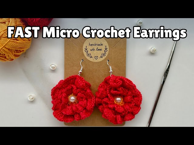 FAST Micro Crochet Earrings Tutorial