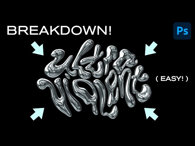 How to make THIS cool 3D Chrome Text Effect | Photoshop Text Tutorial For Beginners