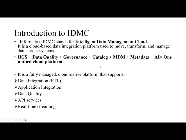 IDMC Tutorial | INTRODUCTION