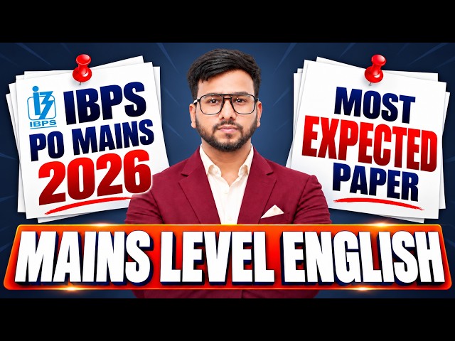 🟢 IBPS PO Mains 2026 English 🔥 Most Expected Paper | ✅ IBPS PO Mains English 2026 | Varun Chitra Sir