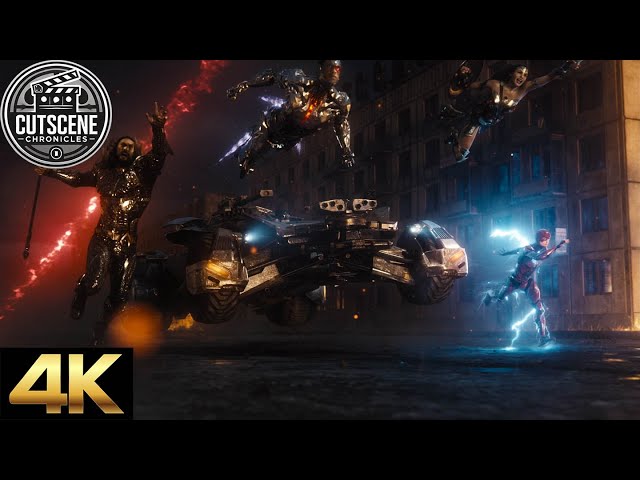 [4K UHD] Justice League Battles An Army of Parademons CUTSCENE | Zack Snyder's Justice League 2021