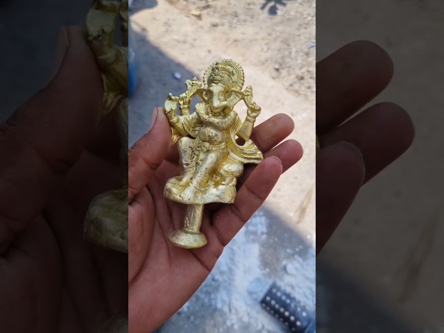 Manufacturing process of making brass Murti in Indian village #brass #murti #manufacturing #4k