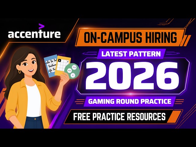 Accenture Oncampus Hiring 2026 || Complete Exam Pattern || Gaming round || Practice || Cheatsheets